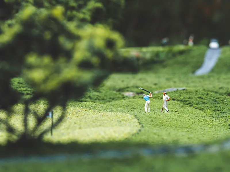 Replica of North Shore Country Club Hole 7 in Menasha, WI