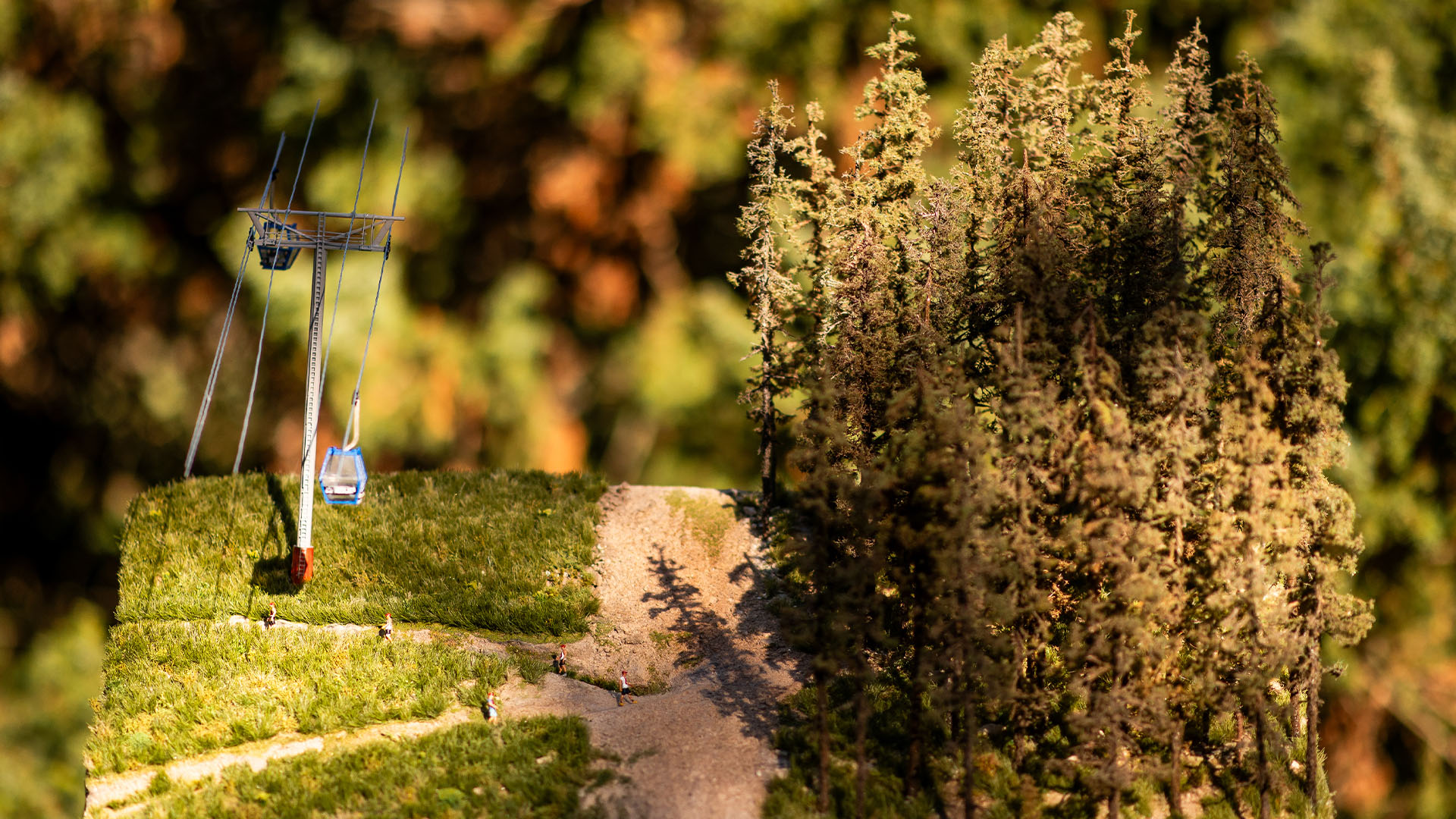 Handcrafted peak section of the Snow King Mountain micro landscape built for 29029 Everesting