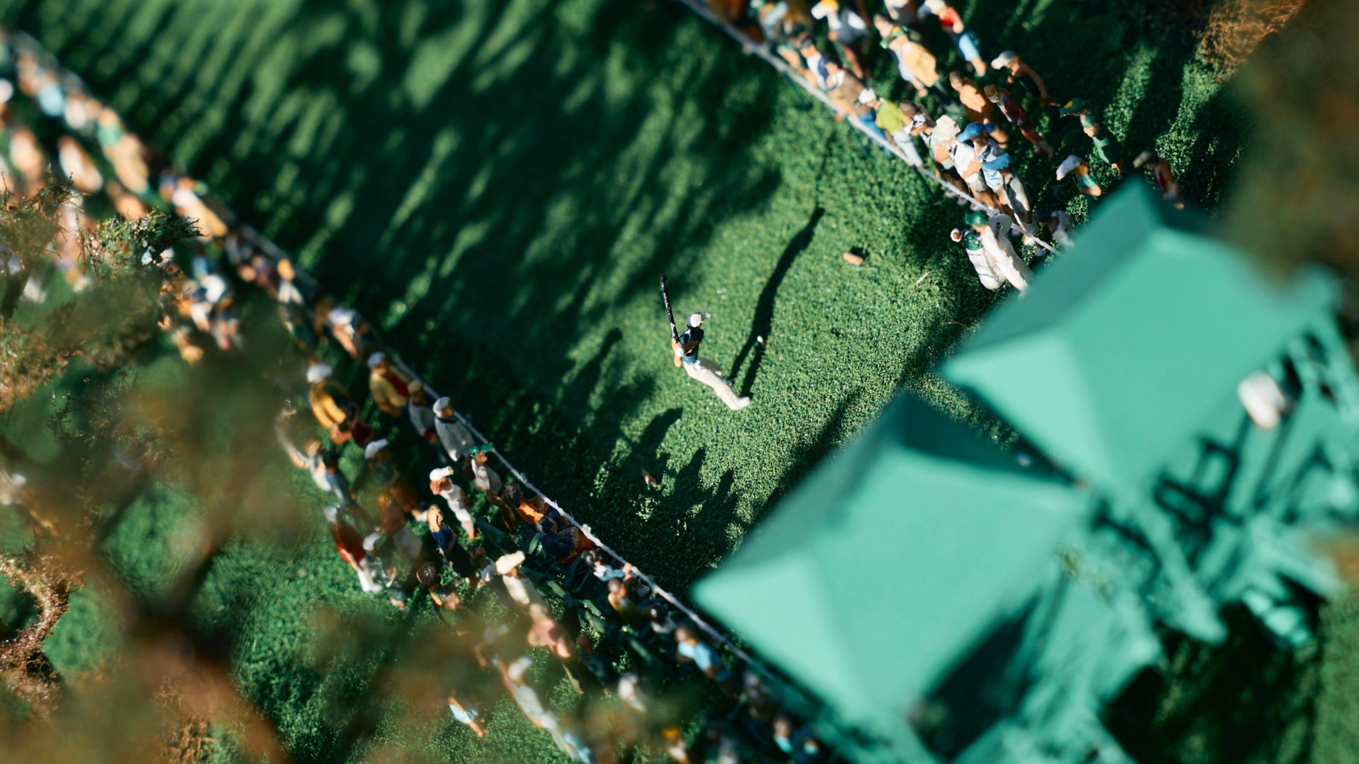 hole 18 augusta georgia golf course miniature replica aerial view