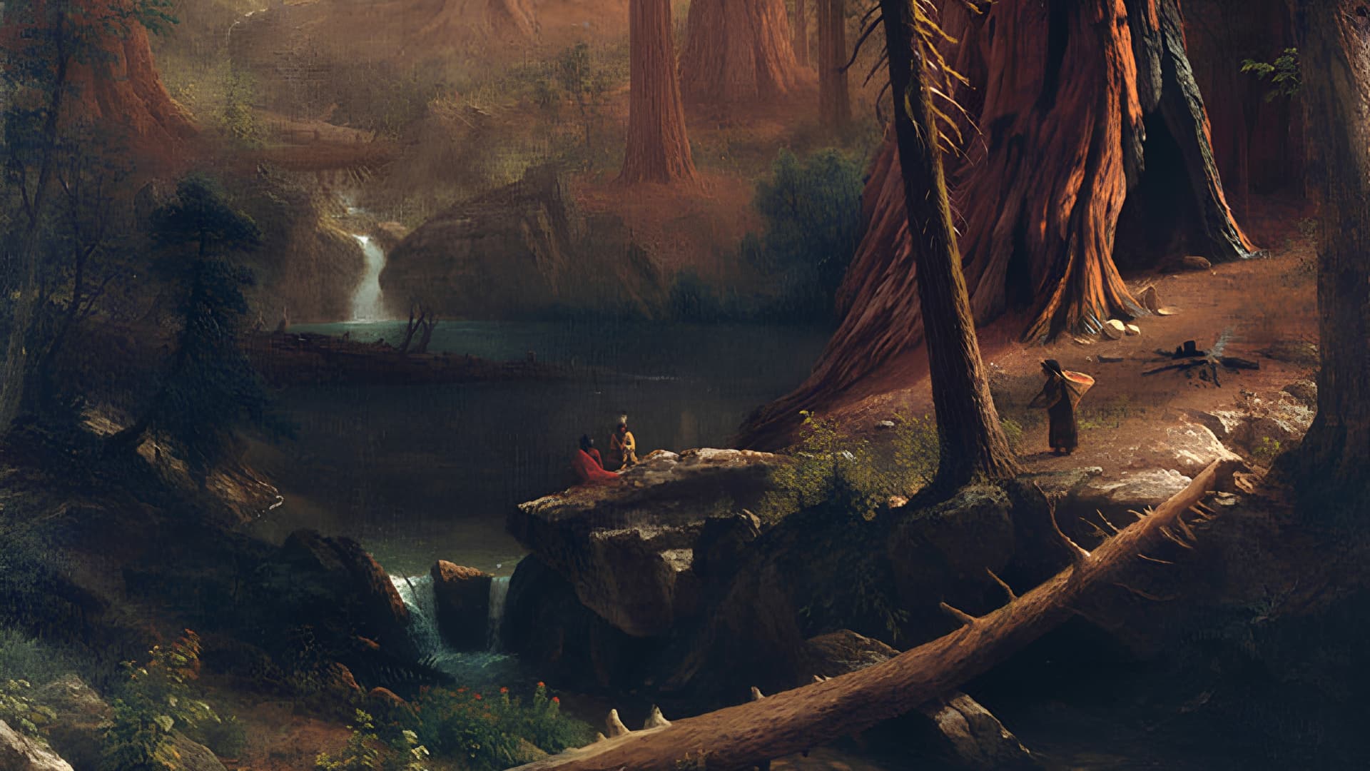 Albert Bierstadt The Giant-Redwood Trees of California
